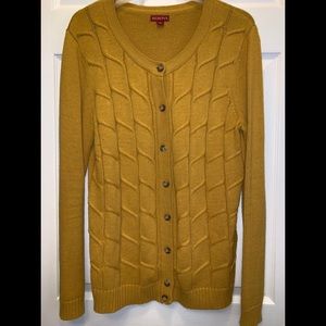 Merona Mustard Yellow Sweater Cardigan